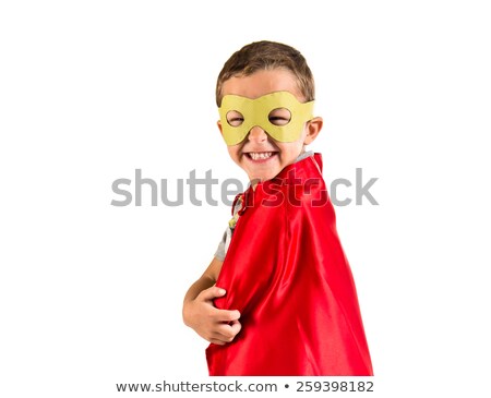 Сток-фото: Isolated Boy Dressed As A Superhero