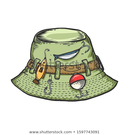 Stock photo: Fishing Hat With Hooks