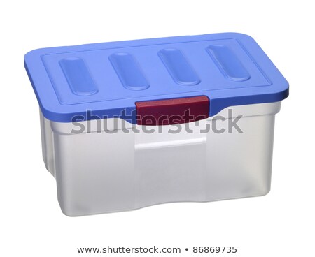 Translucent Plastic Box With Blue Top Stock fotó © PRILL