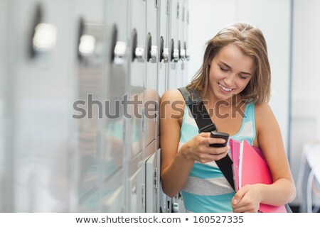 Zdjęcia stock: Student With Text Book Hallway