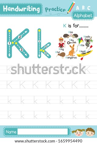 ストックフォト: Flashcard Letter K Is For Kiwi