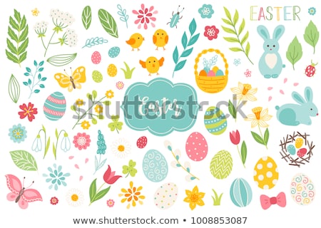 Stock fotó: Hand Drawn Set Of Easter Eggs Perfect For Holiday Decoration A