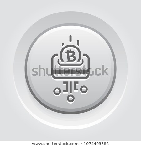 Foto stock: Load Card With Bitcoin Button Icon