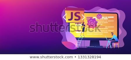 Stock fotó: Javascript Concept Banner Header