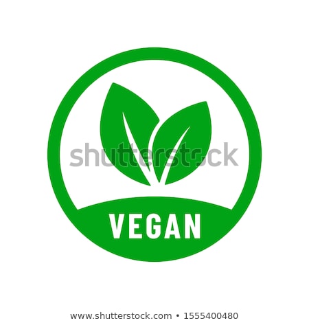 Stock fotó: Vegan Vector Icon Illustration