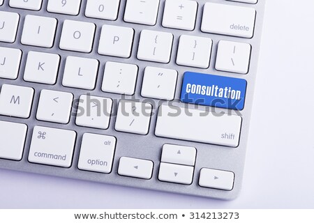 Zdjęcia stock: Keyboard With Online Consulting Button