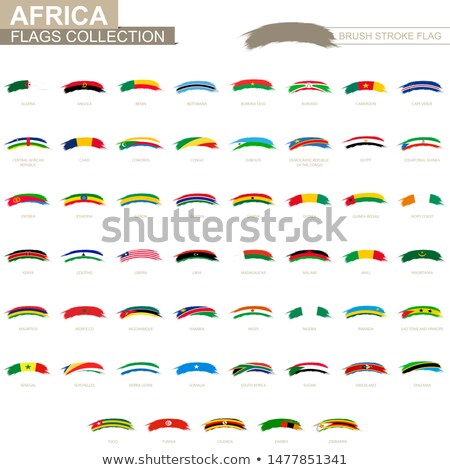 Сток-фото: Gabon Round Flag Vector Illustration