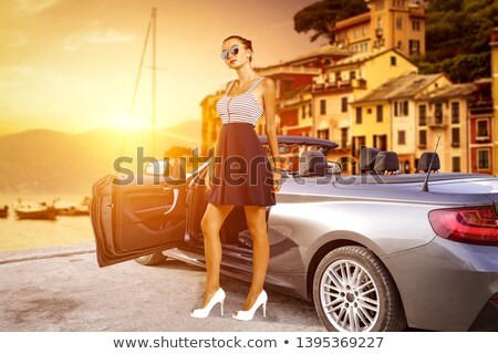 Stockfoto: Beautiful Rich Woman On Vacation