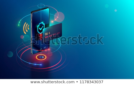 ストックフォト: Mobile Phones Card Concept Vector Illustration