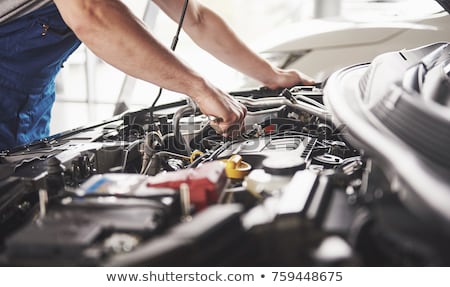 Foto stock: Car Mechanic Hands