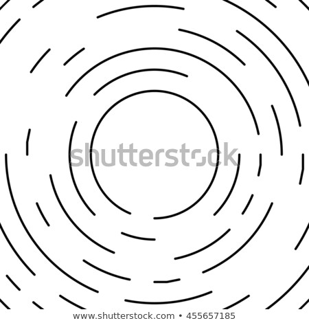 Stock fotó: Irregular Loop Spiral Concentric Circles Background In Black And