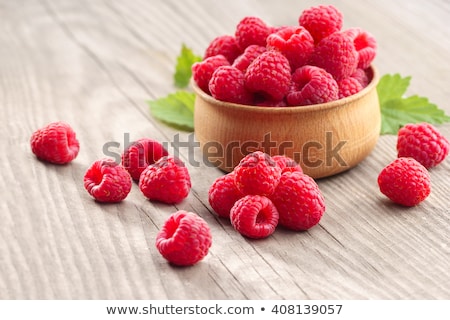Foto stock: Bowl Of Fresh Raspberries