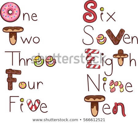 Stockfoto: Counting To Ten With Different Food