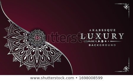 Stock fotó: Background Template With Mandala Designs