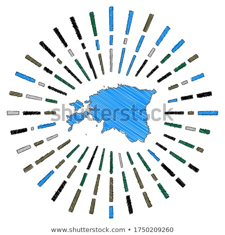 Foto stock: Handdrawn Flag Of Estonia