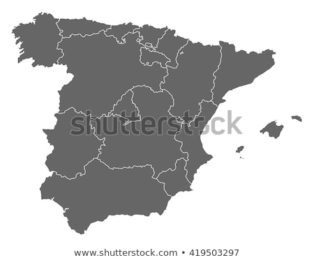 Silhouette Map Of Spain Zdjęcia stock © Schwabenblitz