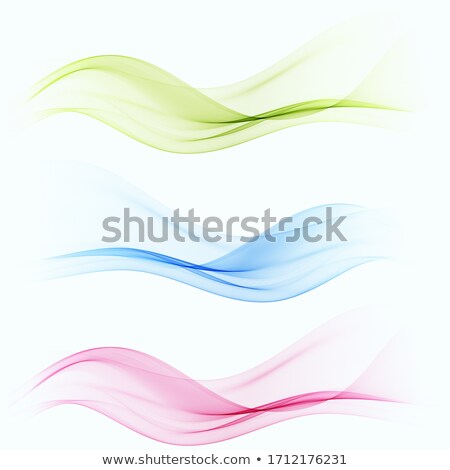 Stok fotoğraf: Set Of Color Transparent Smoke Wave