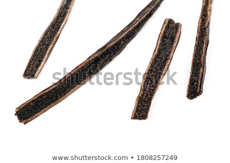 Stockfoto: Vanilla Spice Macro Closeup Detail On Black