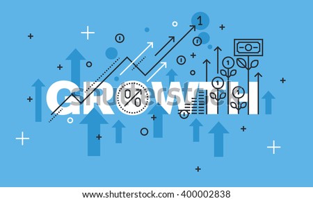 Foto stock: Economic Growth Words