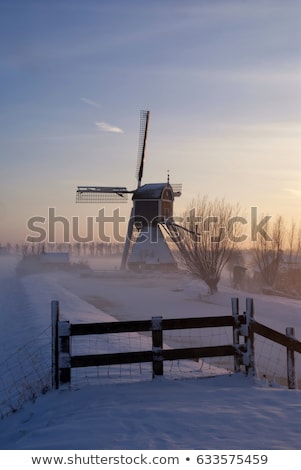 ストックフォト: Wingerdse Mill In Wintermood