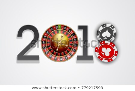 Foto d'archivio: Happy New 2018 Year Casino Background Vector Illustration