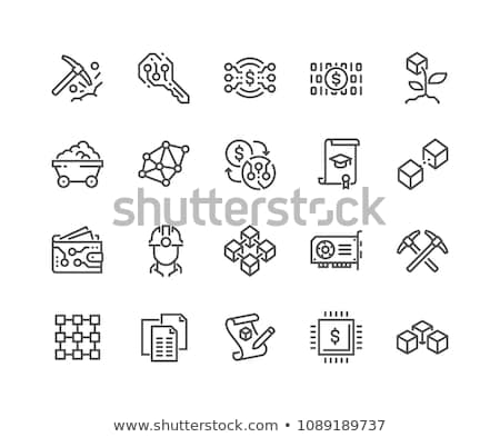 Foto stock: Bitcoin Mining Icon