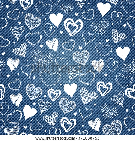 Сток-фото: Banner Of Denim Jeans Texture Background Valentine Day