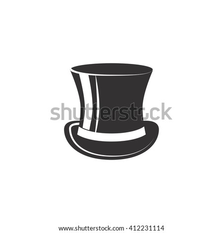 Black Tophat Top Hat Isolated On The White Foto stock © Khabarushka