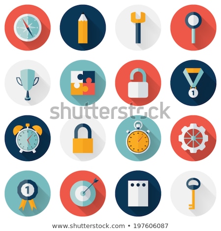 Pencil Flat Circle Icon Stockfoto © Anna_leni