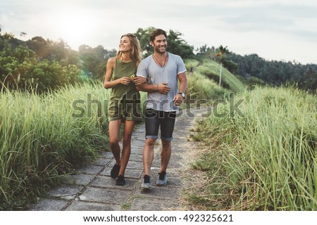 Stock fotó: Couple Walking Outdoors