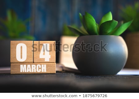 Stock photo: Cubes Calendar 4th March