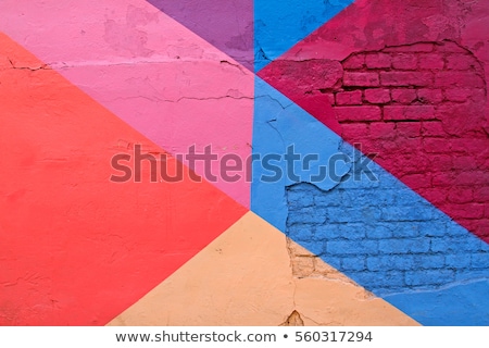 Stok fotoğraf: Pink Painted Brick Wall