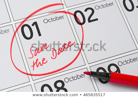 Foto d'archivio: Save The Date Written On A Calendar - October 1