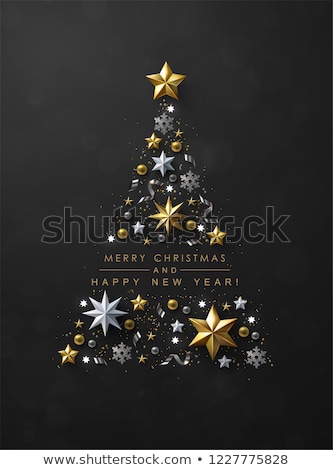 Merry Christmas Black Snowflake Made With Glitter Background Foto stock © Devor