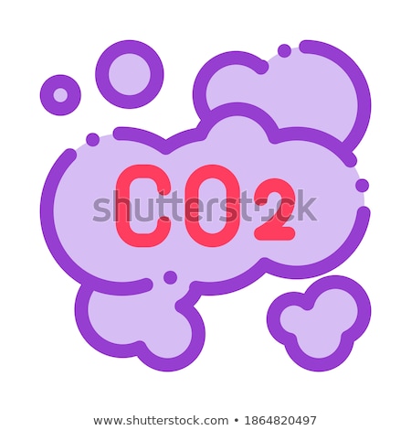 Foto d'archivio: Co2 Smoulder Smoke Steam Vector Thin Line Icon