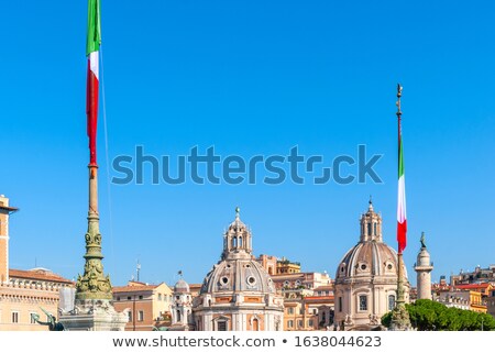 Stock photo: Italian Flag In Piazza Venezia The Central Hub Of Rome