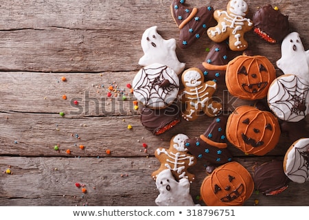 Zdjęcia stock: Homemade Delicious Ginger Biscuits For Halloween
