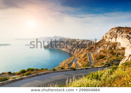 Foto d'archivio: Sea View And Mountains In The Mediterranean At Sunset Summer Vacation Travel And Holiday Destinatio