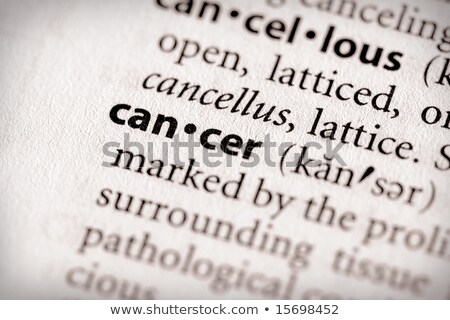 Stock fotó: Cancer Dictionary Definition