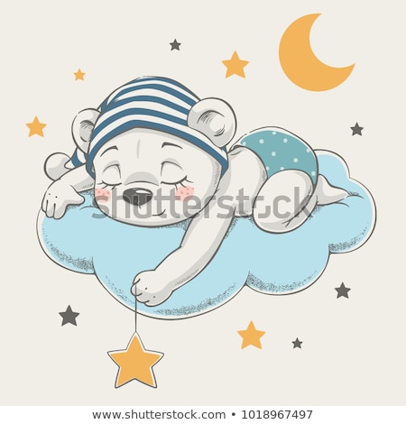 Stock fotó: Baby Shower Card With Cute Teddy Bear