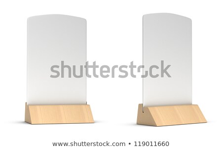 Stockfoto: Blank Table Tent Sign Restaurant Communication