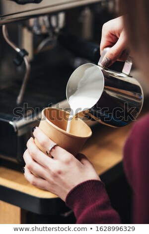 Сток-фото: Milk Being Poured Into A Glass