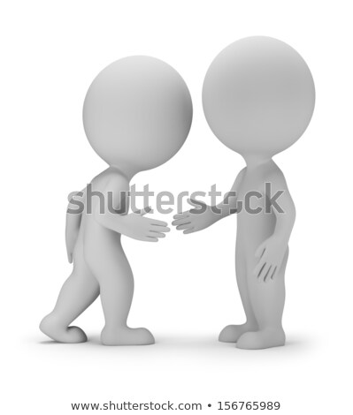 Stock photo: 3d Small People - Mutual Relations