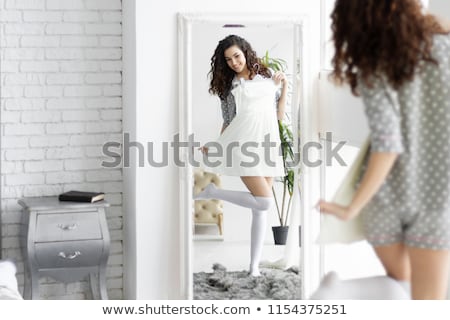 Foto d'archivio: Woman Wearing White Underwear