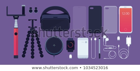 Foto stock: Cell Phone Case Flat Vector Icon