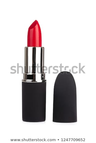 Foto stock: Red Lipstick Isolated On White