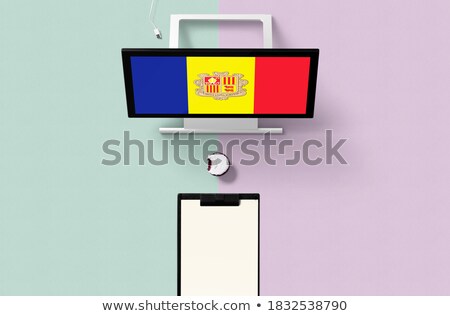 Foto stock: Tablet With Andorra Flag