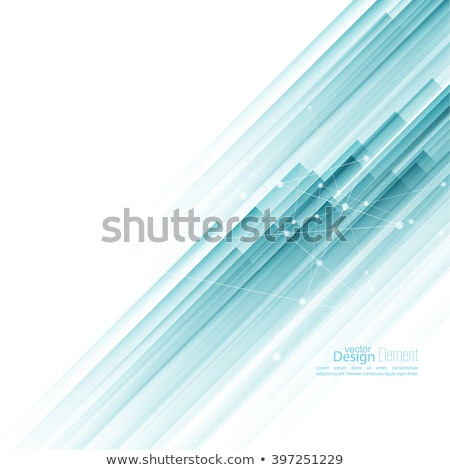 Stok fotoğraf: Blue Tech Vector Background With Diagonal Stripes And Arrows