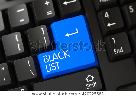 Stock photo: Blue Black List Keypad On Keyboard