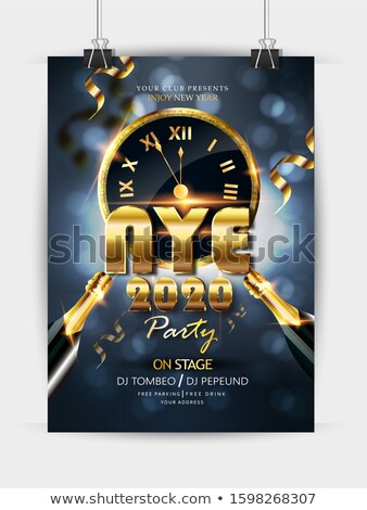 ストックフォト: Vector Merry Christmas Party Design With Holiday Typography Elements And Speakers On Shiny Backgroun